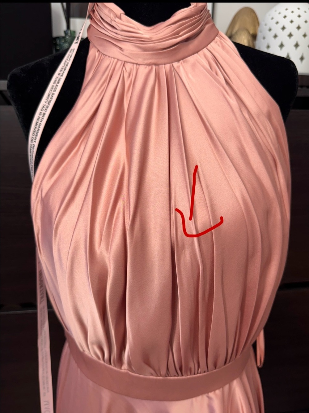 Mac Duggal Pink High Neck Satin High
Low Gown Dress - Picture 13 of 13